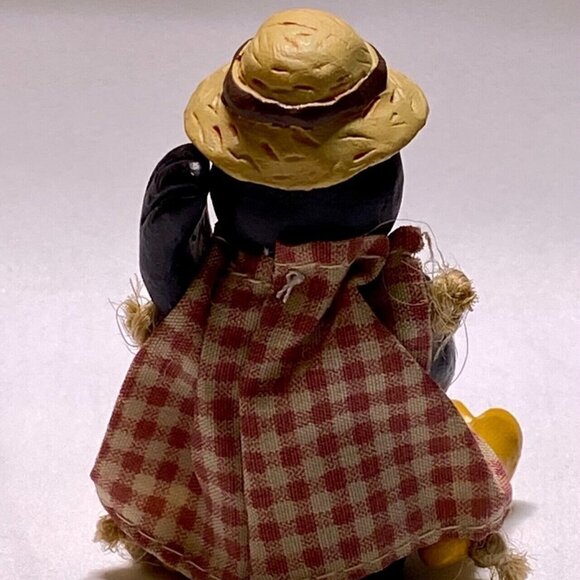 Russ Berrie & Co. 13900 VTG Collectible Crow Bird Jointed Mini’s Wooden Sitters - Picture 3 of 11